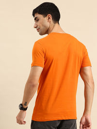 Being Human Brand Logo Printed Pure Cotton Slim Fit T-shirt