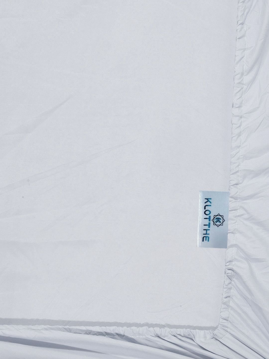 KLOTTHE Grey Solid 300 TC Cotton Blend Dilengkapi Cadar Double King dengan 2 Sarung Bantal