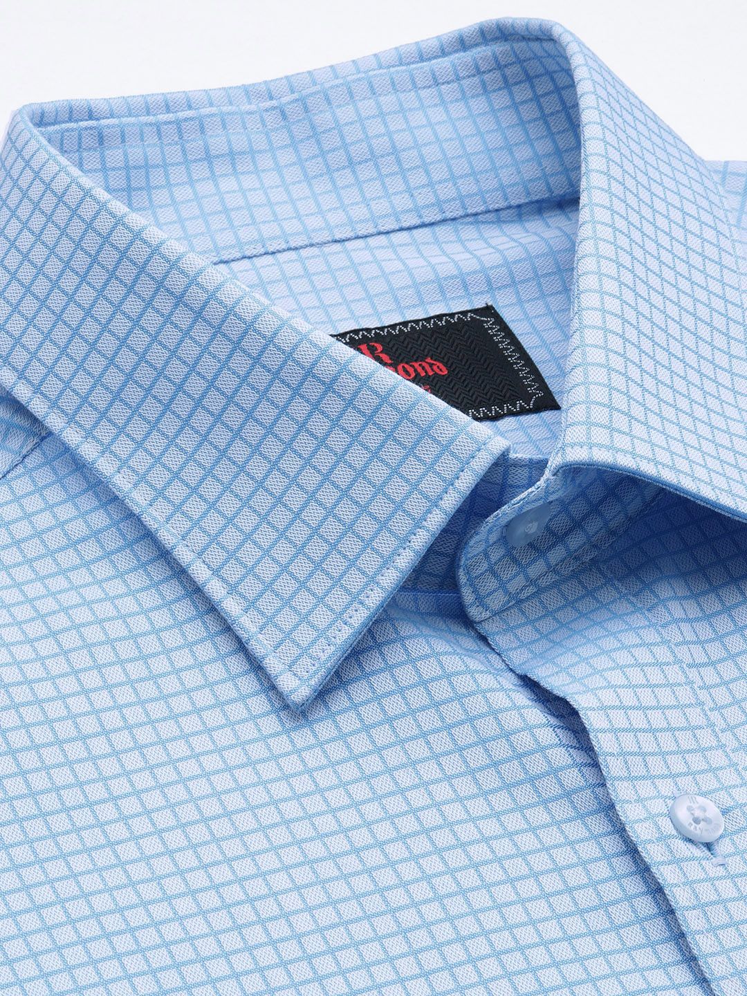Raymond Pure Cotton Checked Slim Fit Formal Shirt