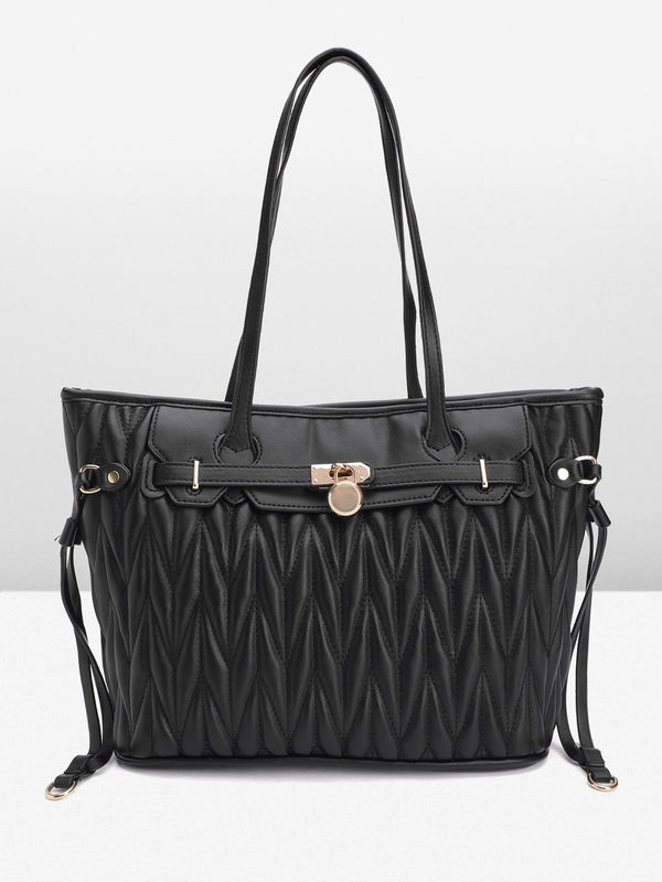 DressBerry Structured Quilted Shoulder Bag