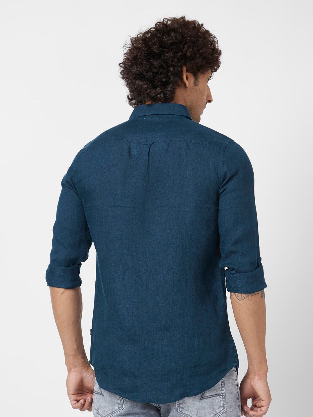 SPYKAR Classic Opaque Casual Linen Shirt