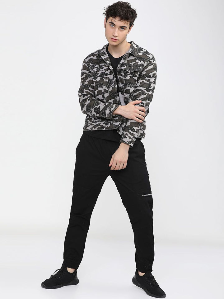 HIGHLANDER Men Camouflage Denim Jacket