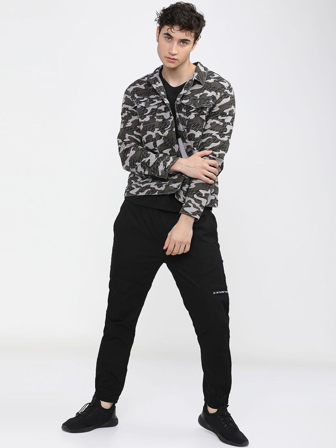 HIGHLANDER Men Camouflage Denim Jacket