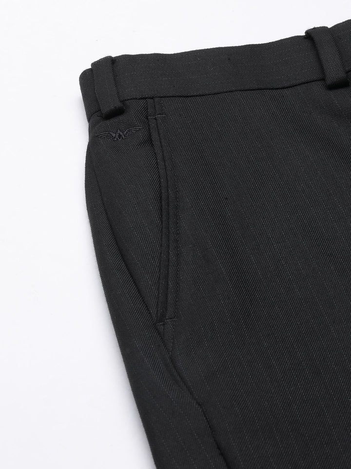 Park Avenue Men Mid Rise Flat Front Formal Trousers