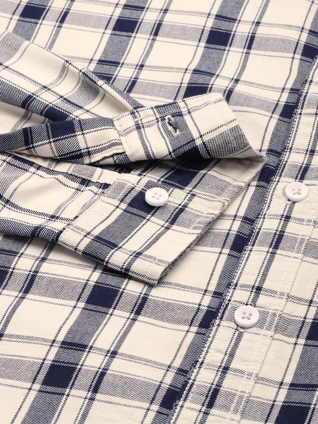 The Indian Garage Co Men Smart Slim Fit Opaque Checked Casual Shirt