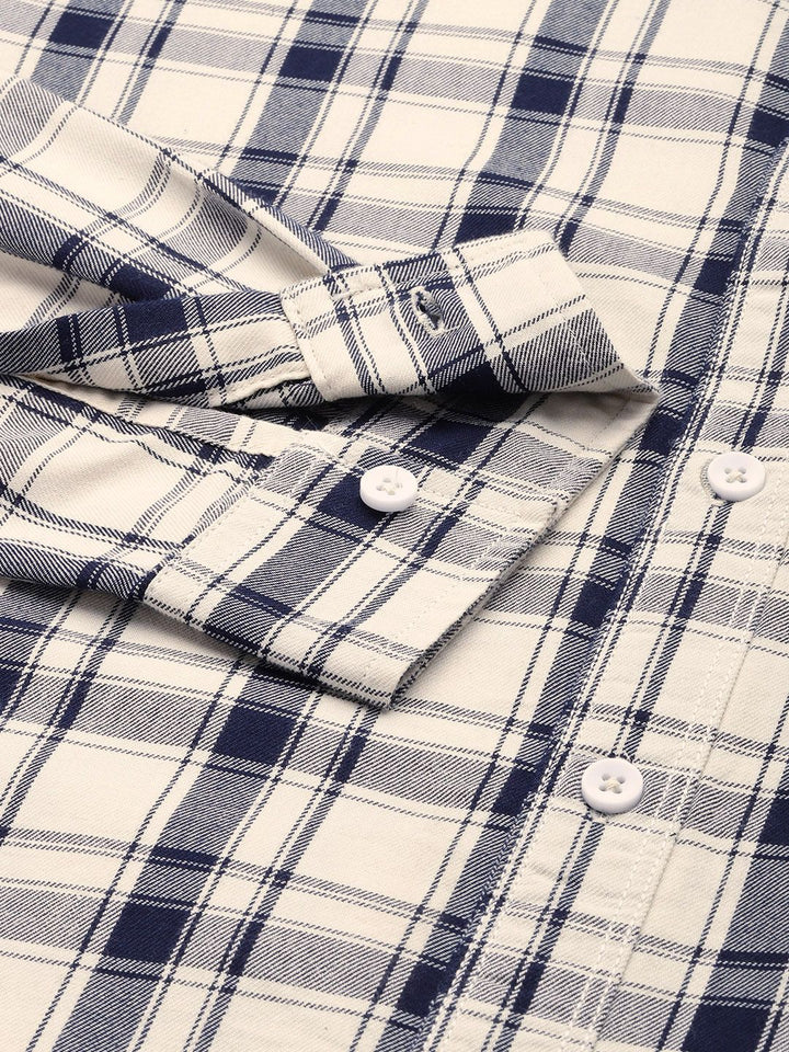 The Indian Garage Co Men Smart Slim Fit Opaque Checked Casual Shirt