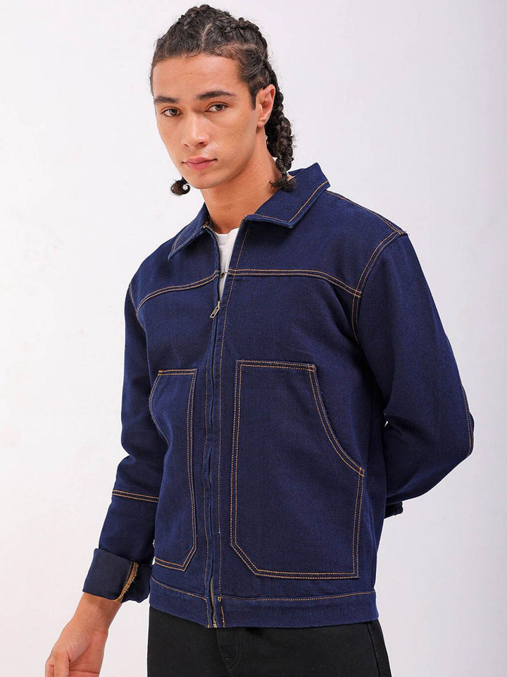 The Indian Garage Co Washed Crop Denim Jacket