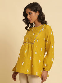 W Ethnic Motifs Printed Pure Cotton A-Line Top