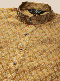 SOJANYA Motif Etnik Rekaan Tenun Kolar Mandarin Kurta Lurus Dengan Churidar