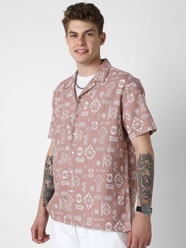 VASTRADO Men Classic Opaque Printed Casual Shirt