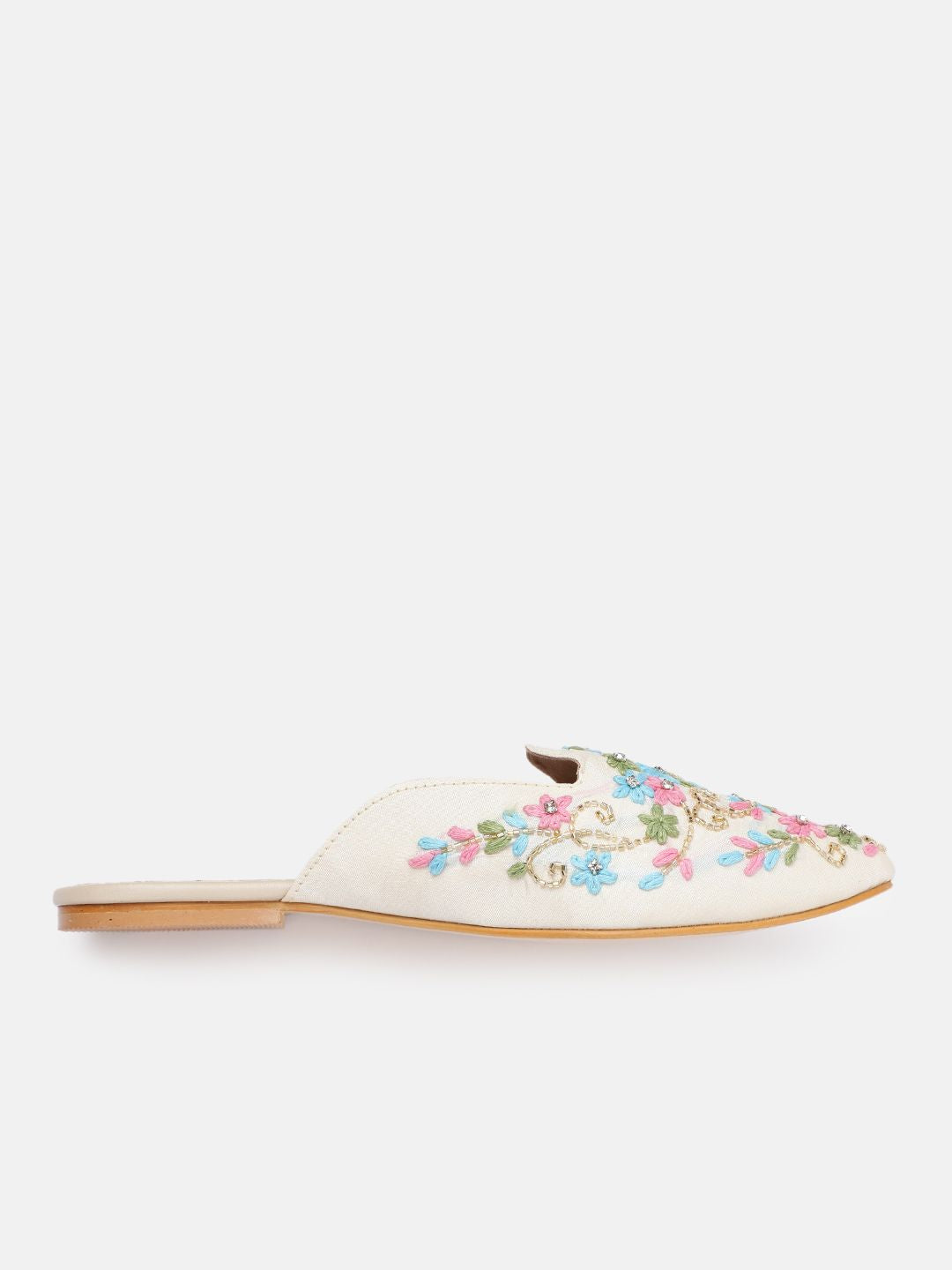 House of Pataudi Embroidered Detailed Mules