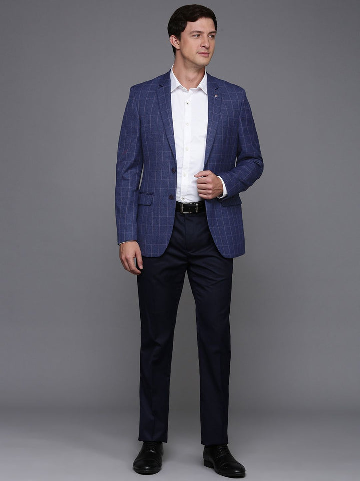 Raymond Checked Single Breasted Formal Blazer