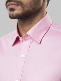 Raymond Men Pink Regular Fit Self Design Formal Shirt