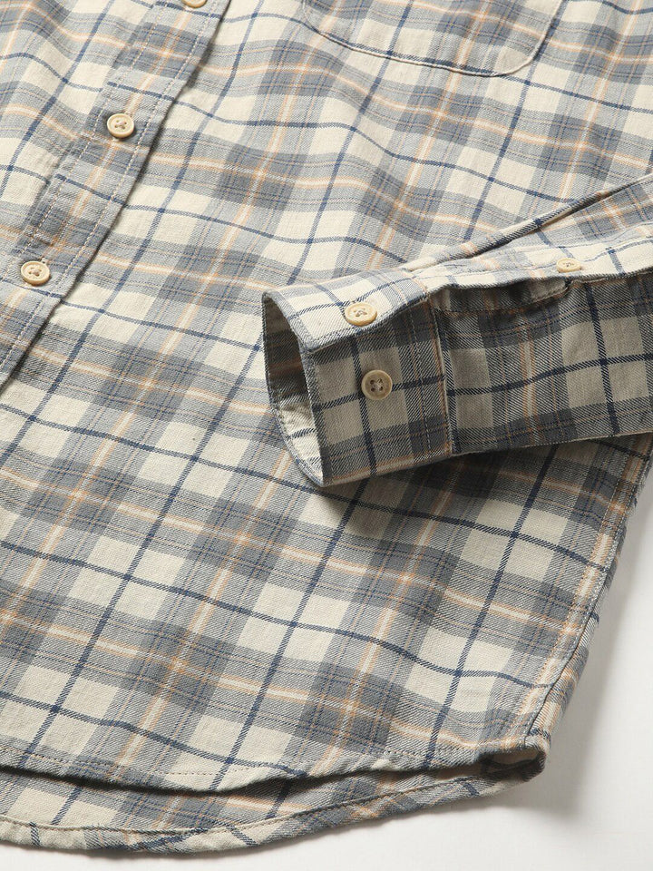 THE BEAR HOUSE Checked Slim Fit Pure Cotton Shirt