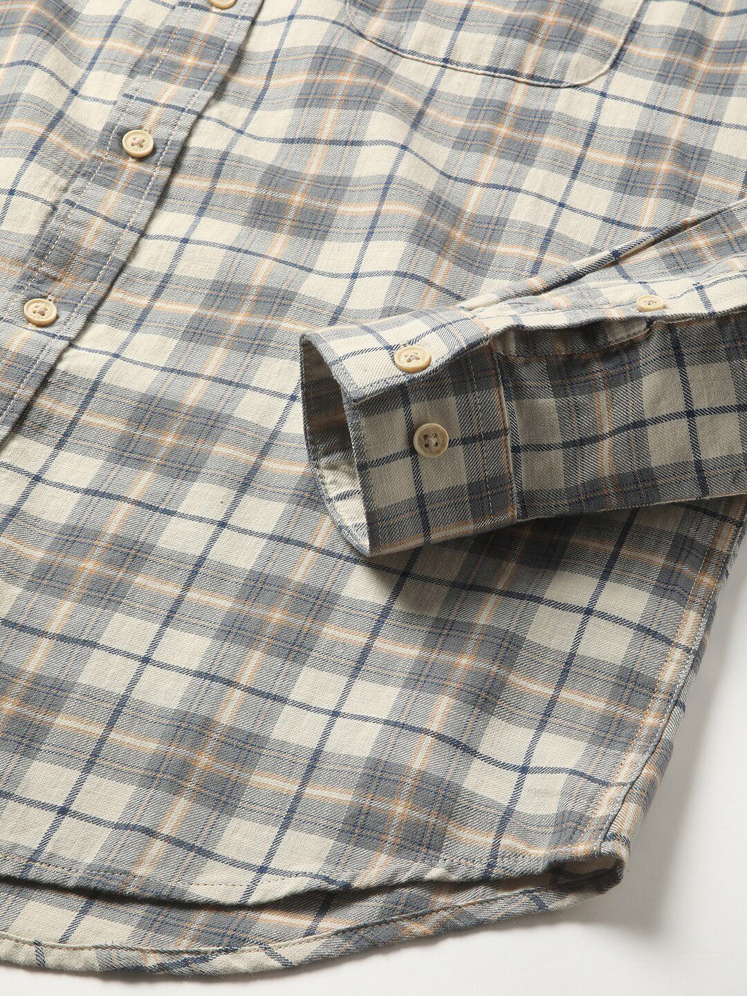 THE BEAR HOUSE Checked Slim Fit Pure Cotton Shirt