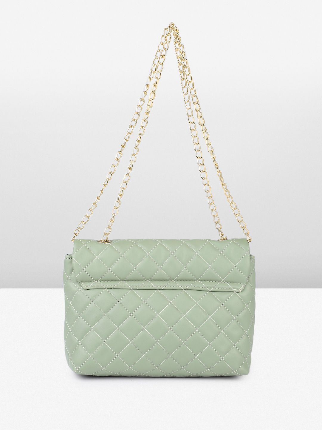 DressBerry Textured Structured Shoulder Bag with Quilted