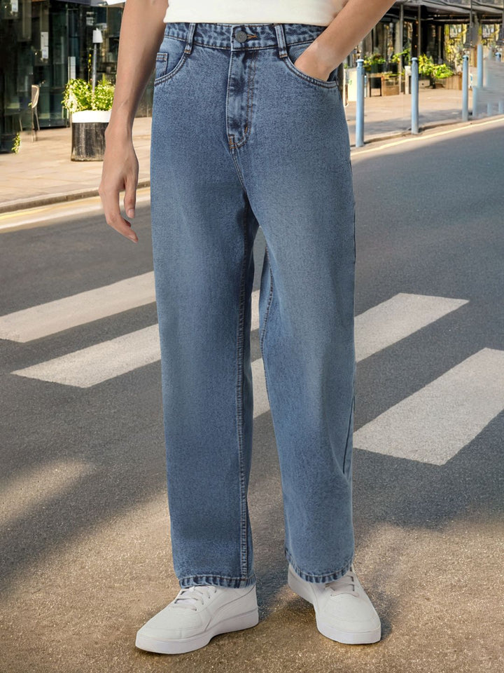 Urbano Fashion Men Non Stretchable Loose Baggy Fit Washed Jeans