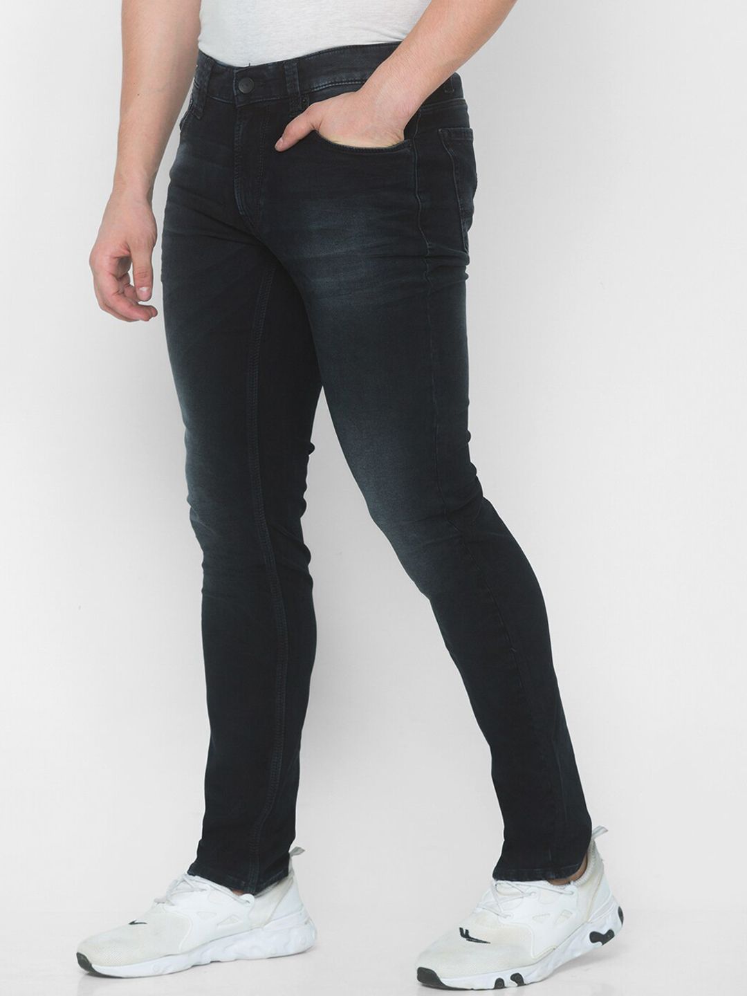 SPYKAR Men Black Rovers Low-Rise Light Fade Jeans