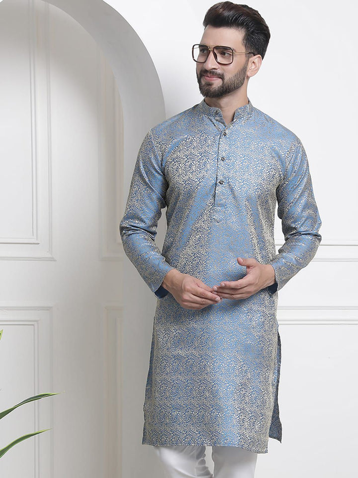 SOJANYA Ethnic Motifs Woven Design Jacquard Regular Kurta