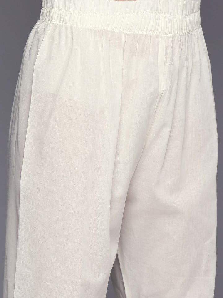 Indo Era Women Embroidered Thread Work Pure Cotton Kurta with Trousers & With Dupatta