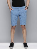 The Indian Garage Co Men Blue Conversational Printed Slim Fit Regular Shorts