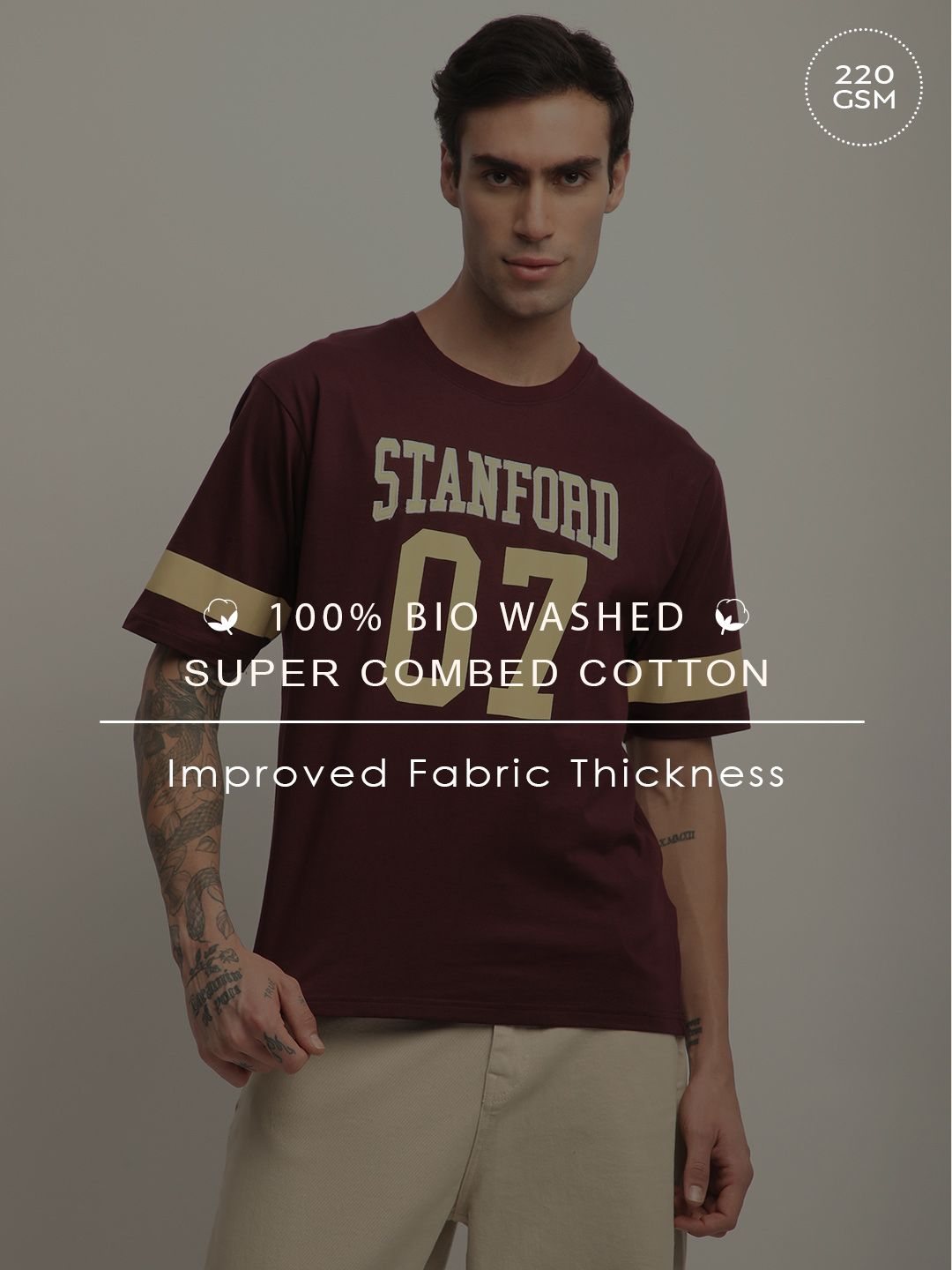 DILLINGER Men Short Sleeve Oversized Applique Printed Tshirt