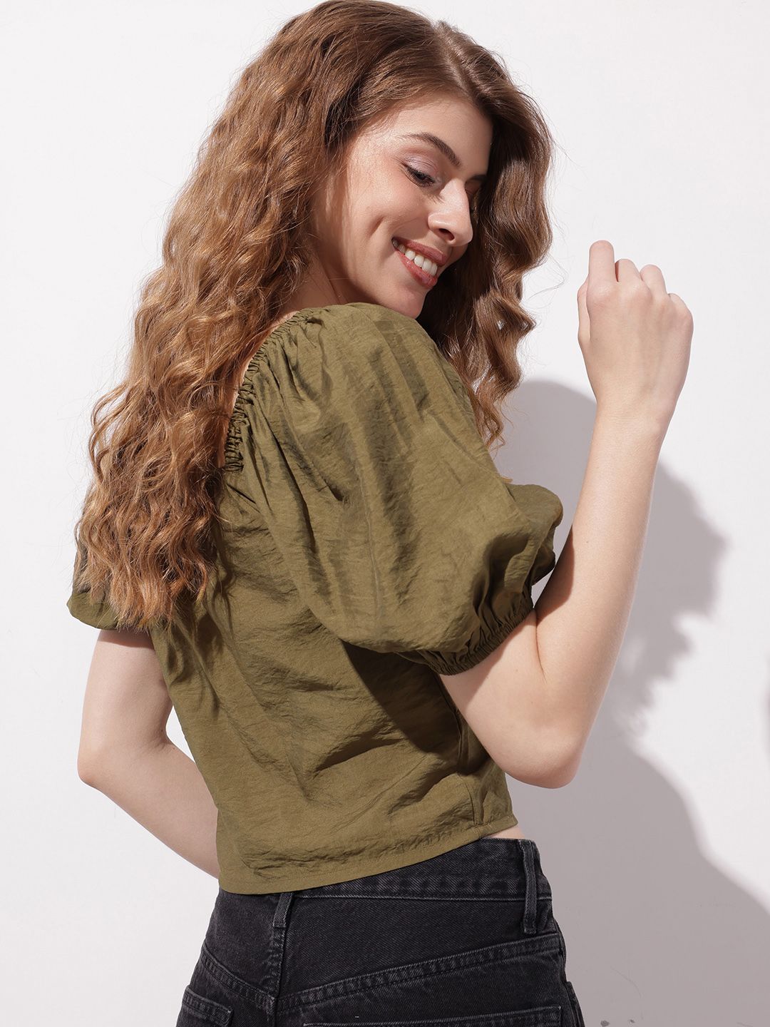 DressBerry City Chic Minimals Blouson Crop Top