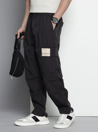 The Indian Garage Co Men Loose Fit Pleated Cargos Trousers