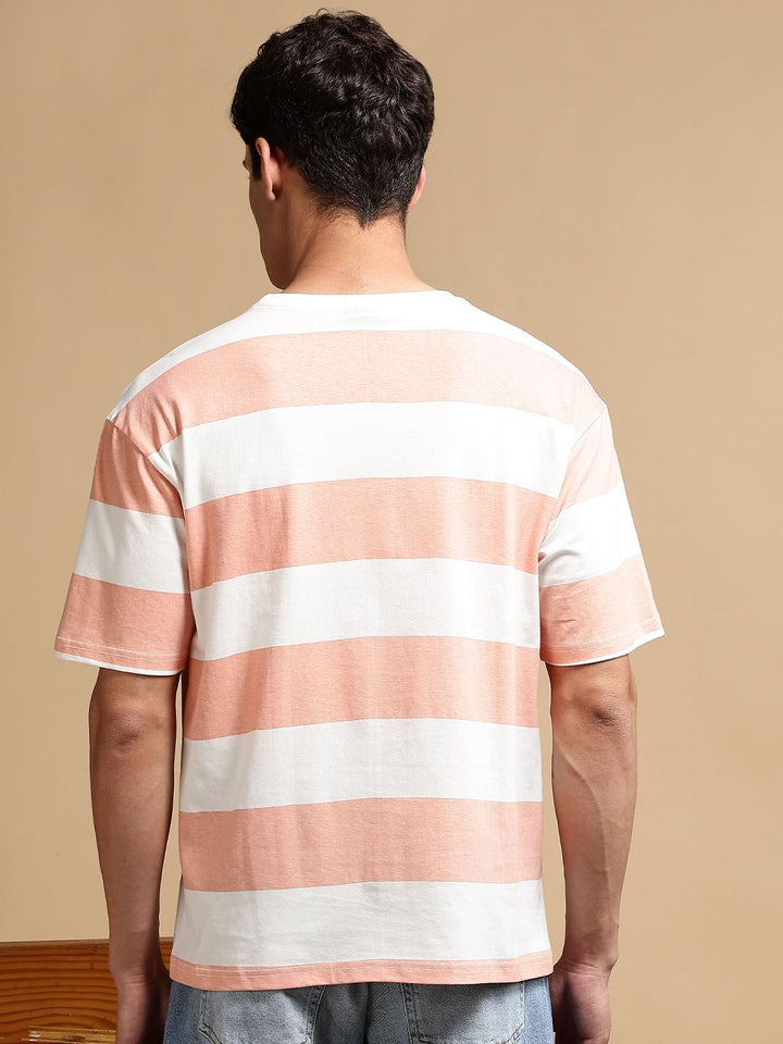 Eszett Men Child Hell Tshirt Striped Cotton Leher Bulat Kemeja-T Fit Oversized