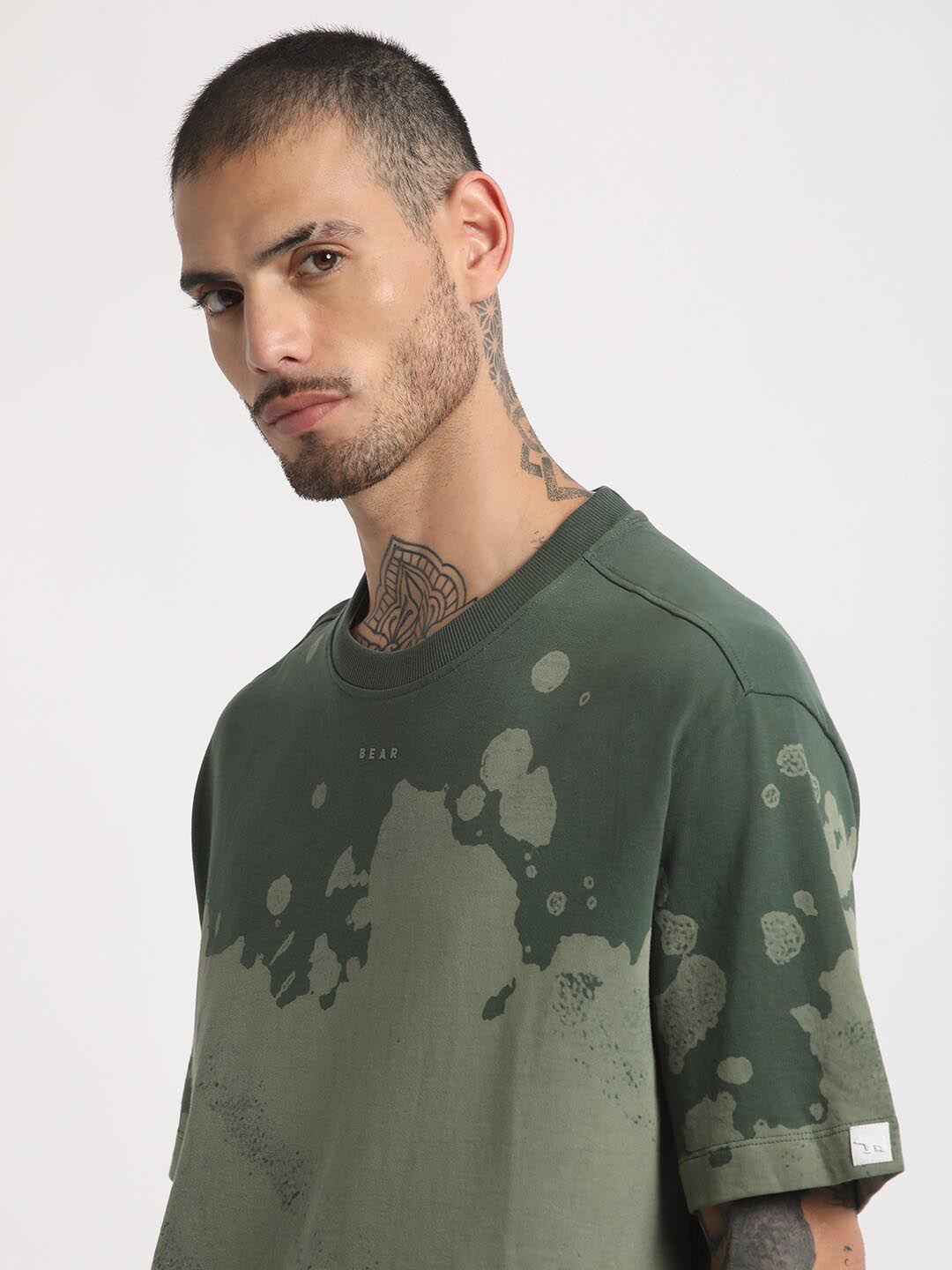 THE BEAR HOUSE Abstract Printed Regular Fit Cotton T-shirt