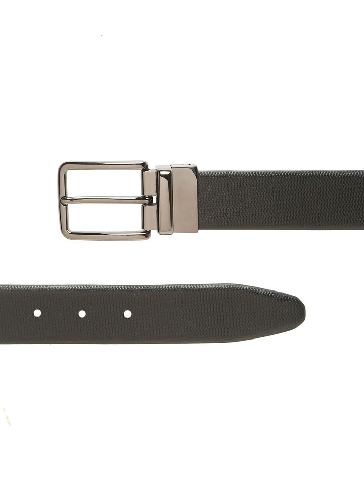 Teakwood Leathers Men Textured Leather Reversible Formal Belt