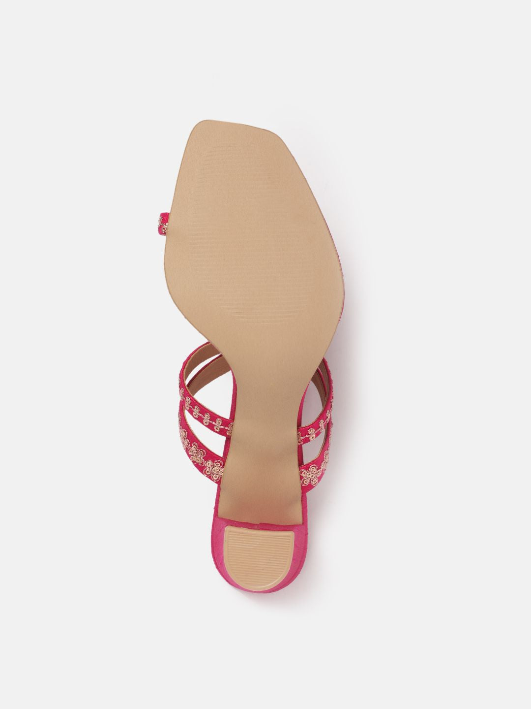 House of Pataudi Ethnic Embellished Block Heel