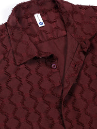 Thomas Scott Men Premium Spread Collar Textured Casual Shirt