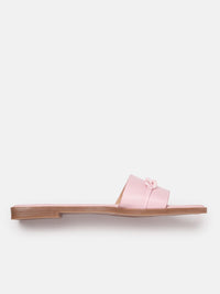 DressBerry Women Chain Embellished Open Toe Flats