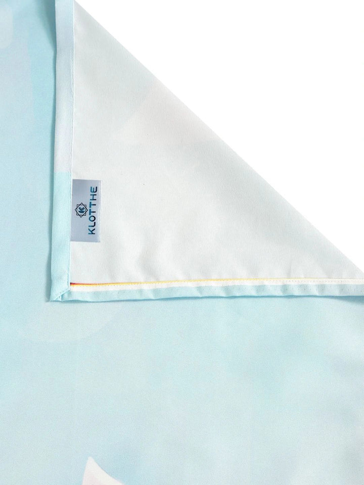 Moda Rapido X KLOTTHE Blue & Pink 400 TC King Bedsheet with 2 Pillow Covers