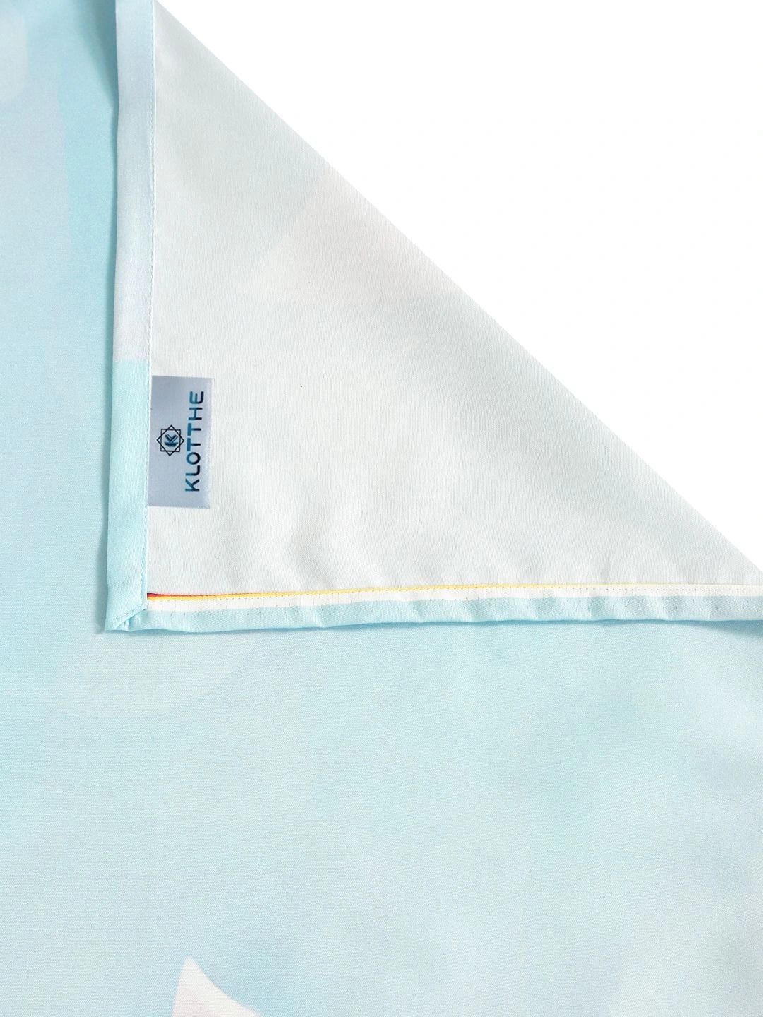 Moda Rapido X KLOTTHE Blue & Pink 400 TC King Bedsheet with 2 Pillow Covers