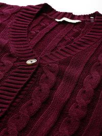 Kabel wanita pakaian kabel bersatu kardigan