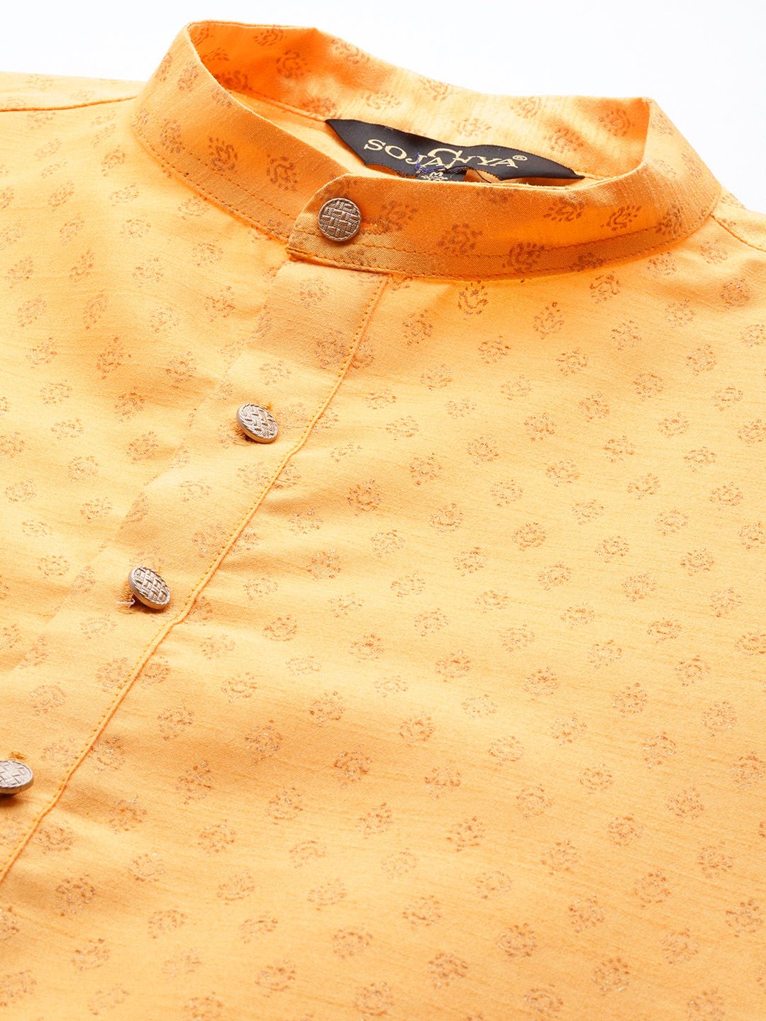 SOJANYA Kurta Campuran Sutera Bercetak Motif Etnik