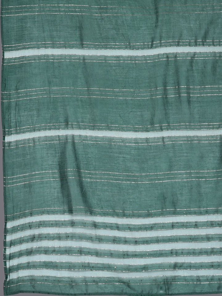 Varanga Ethnic Motifs Yoke Design Zari Sequined Kurta with Trousers & Dupatta