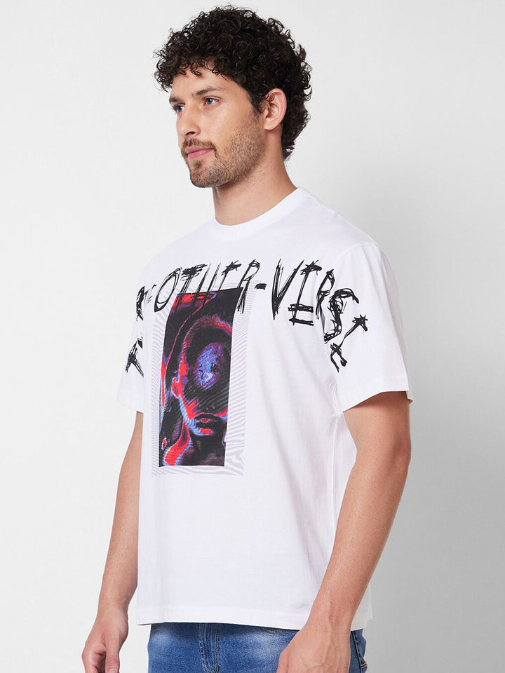 SPYKAR Round Neck Printed Cotton T-shirt