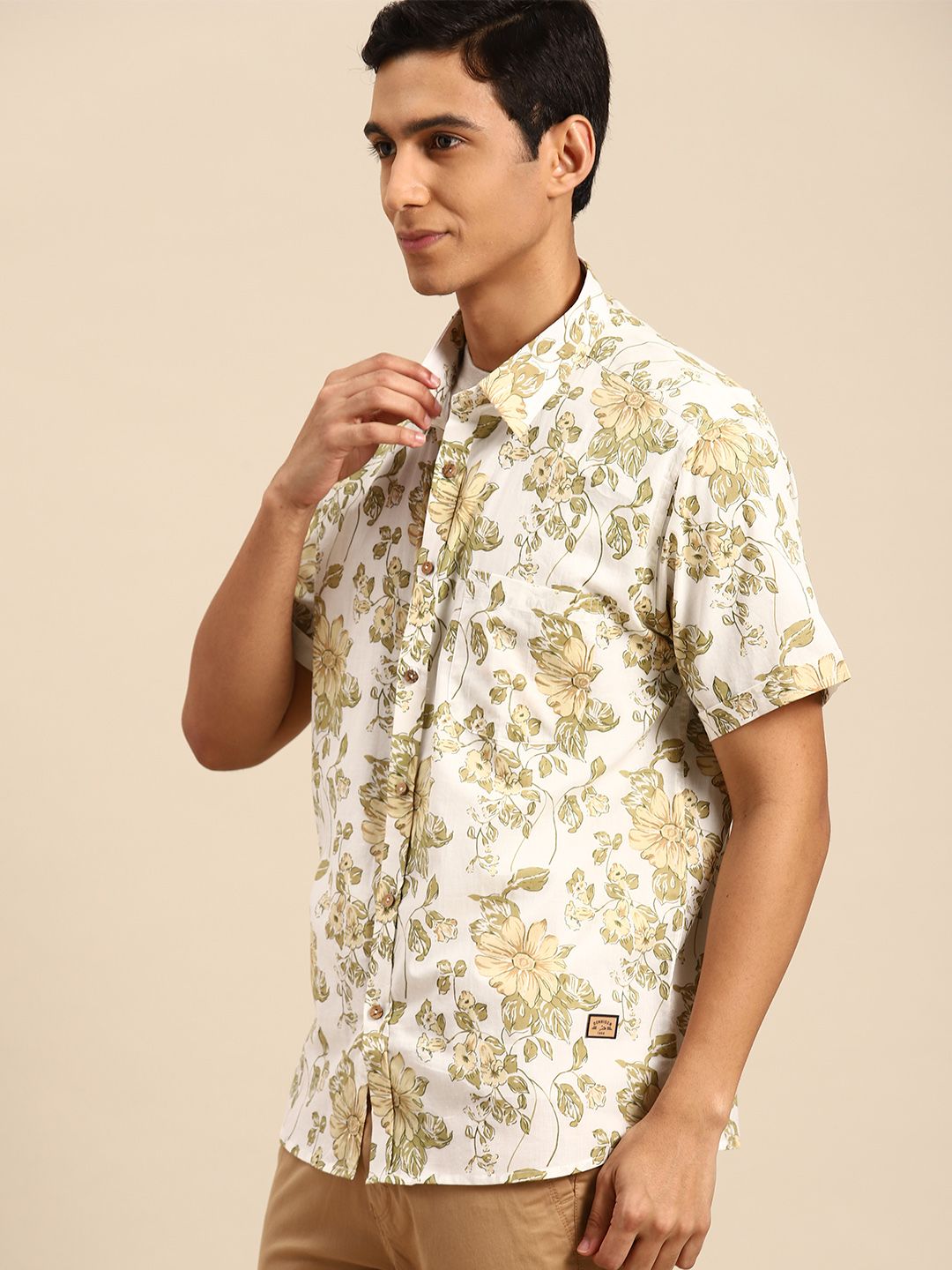 DENNISON Men Smart Block Printed Casual Shirt