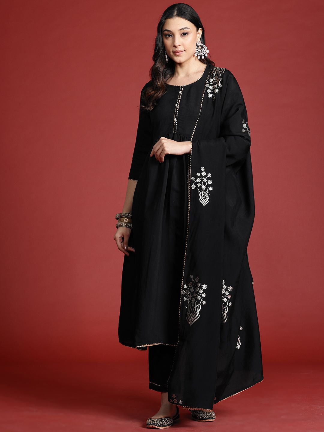 Anouk Tyohaar Gotta Patti Kurta with Trousers  With Dupatta