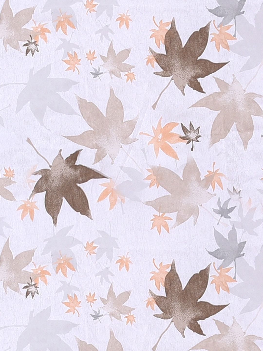 Cortina Glazed Cotton Cream Floral 140 TC King Bedsheet with 2 Pillow Covers