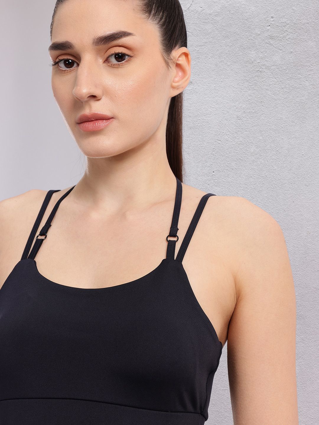 HRX by Hrithik Roshan Styled Back Full Coverage Lightly Padded Yoga Bra KY103_03_A