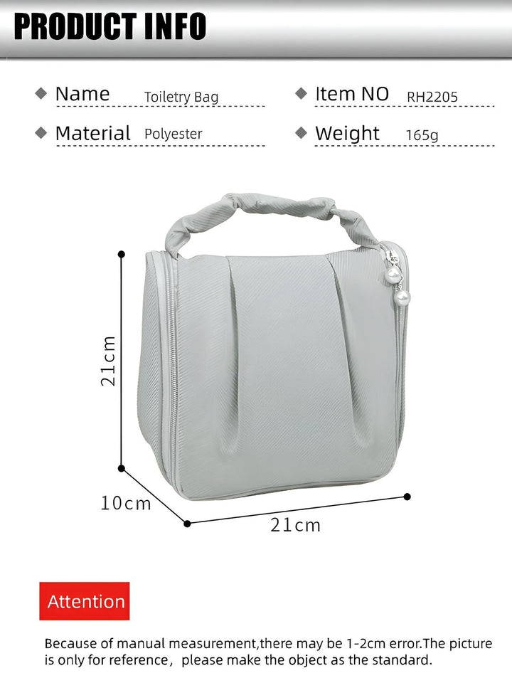 Cortina Grey Water Resistant Makeup Organiser