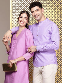 House of Pataudi Band Collar Rozana Kurta