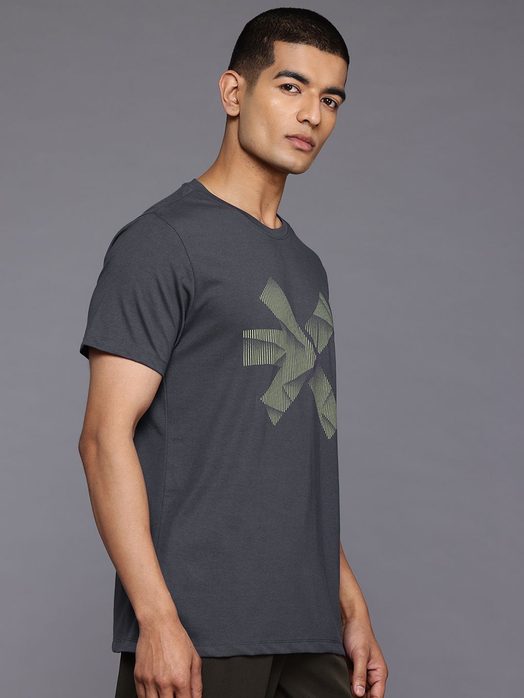HRX by Hrithik Roshan Brand Logo Printed Training T-shirt