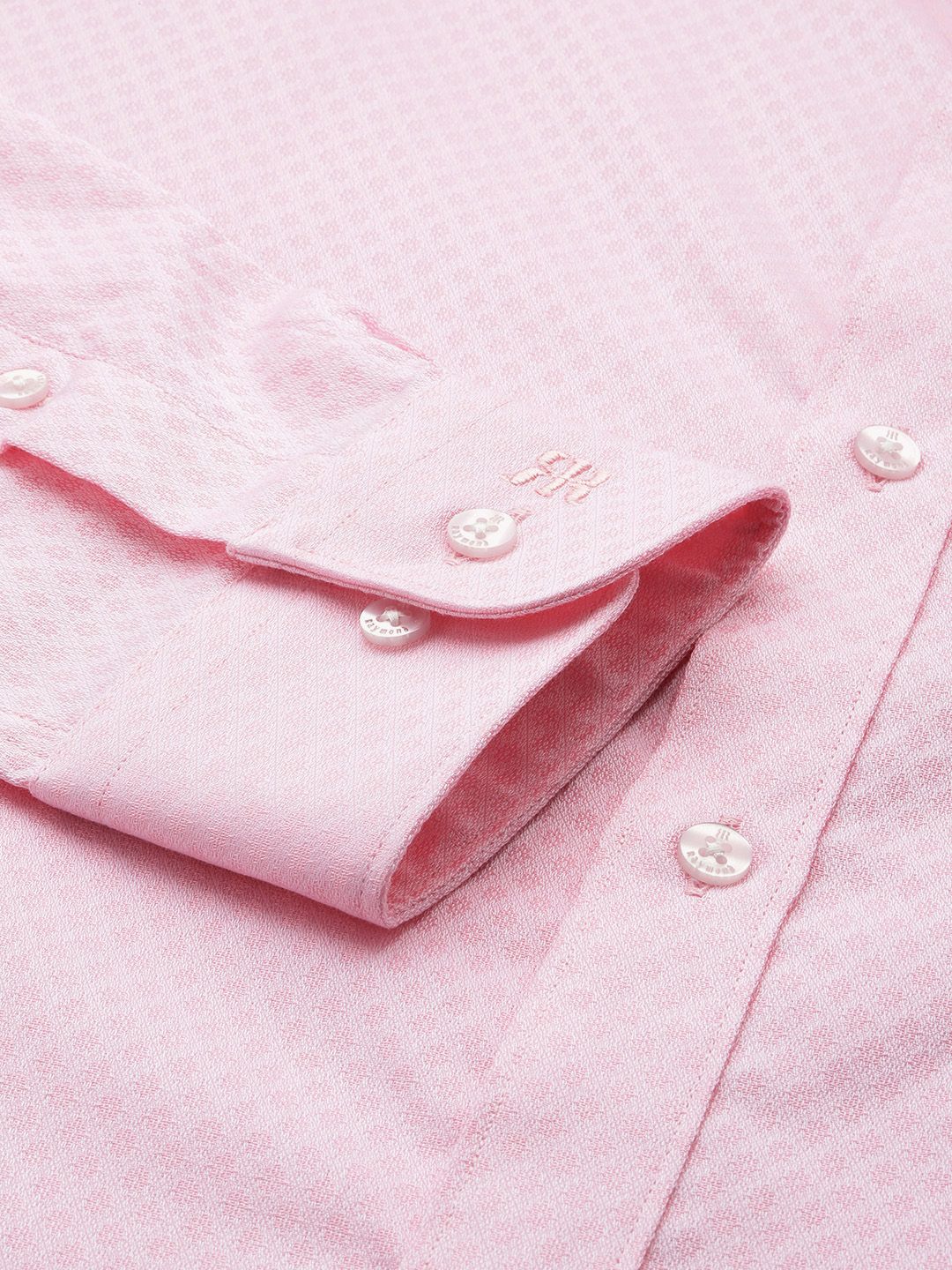 Raymond Pure Cotton Self-Design Slim Fit Formal Shirt