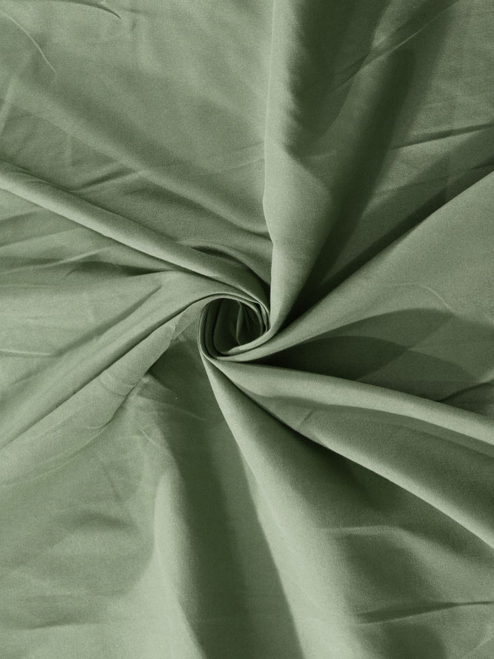 KLOTTHE Green Cotton 300 TC Single Fine Bedsheet with a Pillow Cover-89 x 59 inches