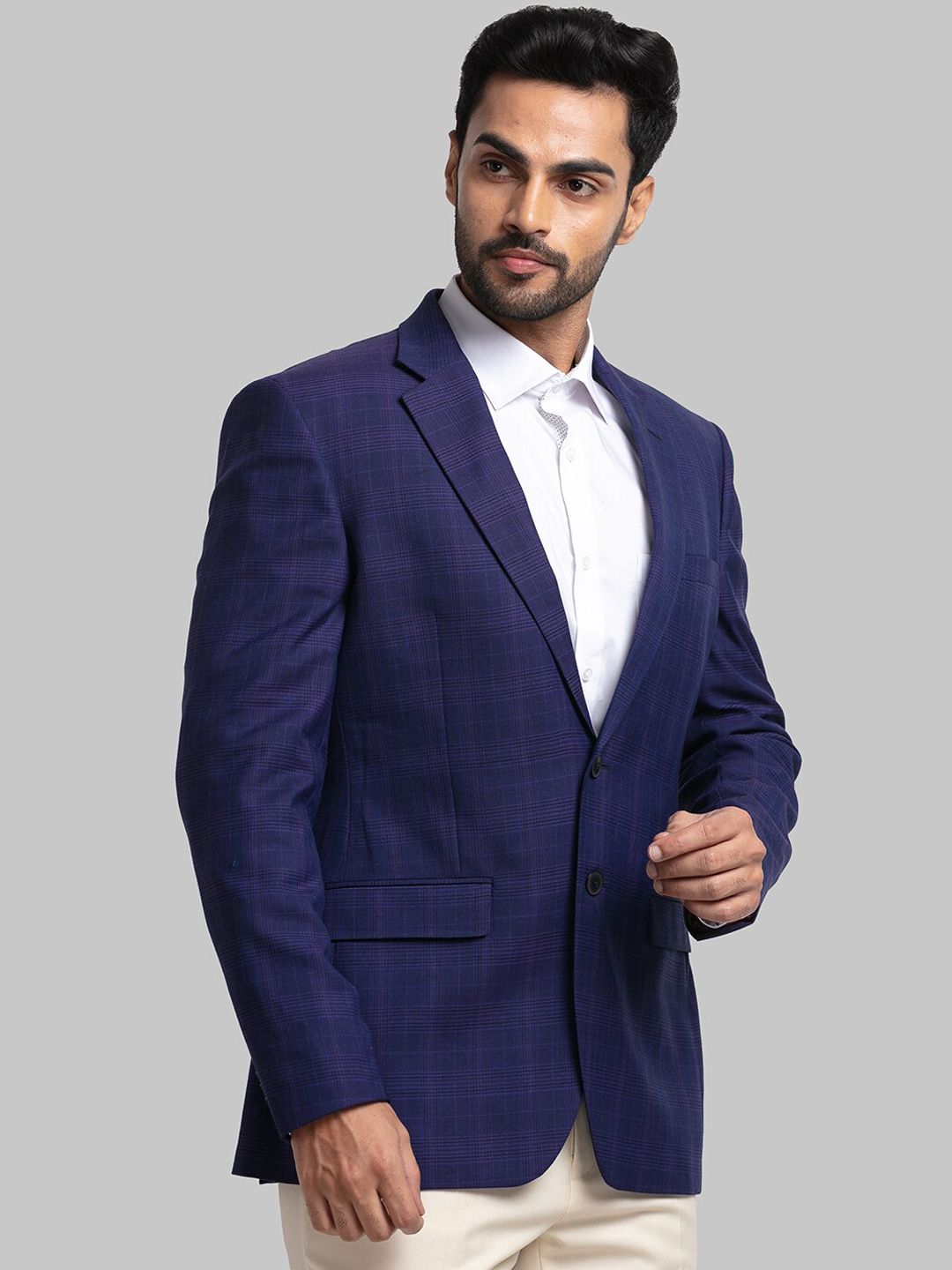 Raymond Men Checked Single Breasted Blazers